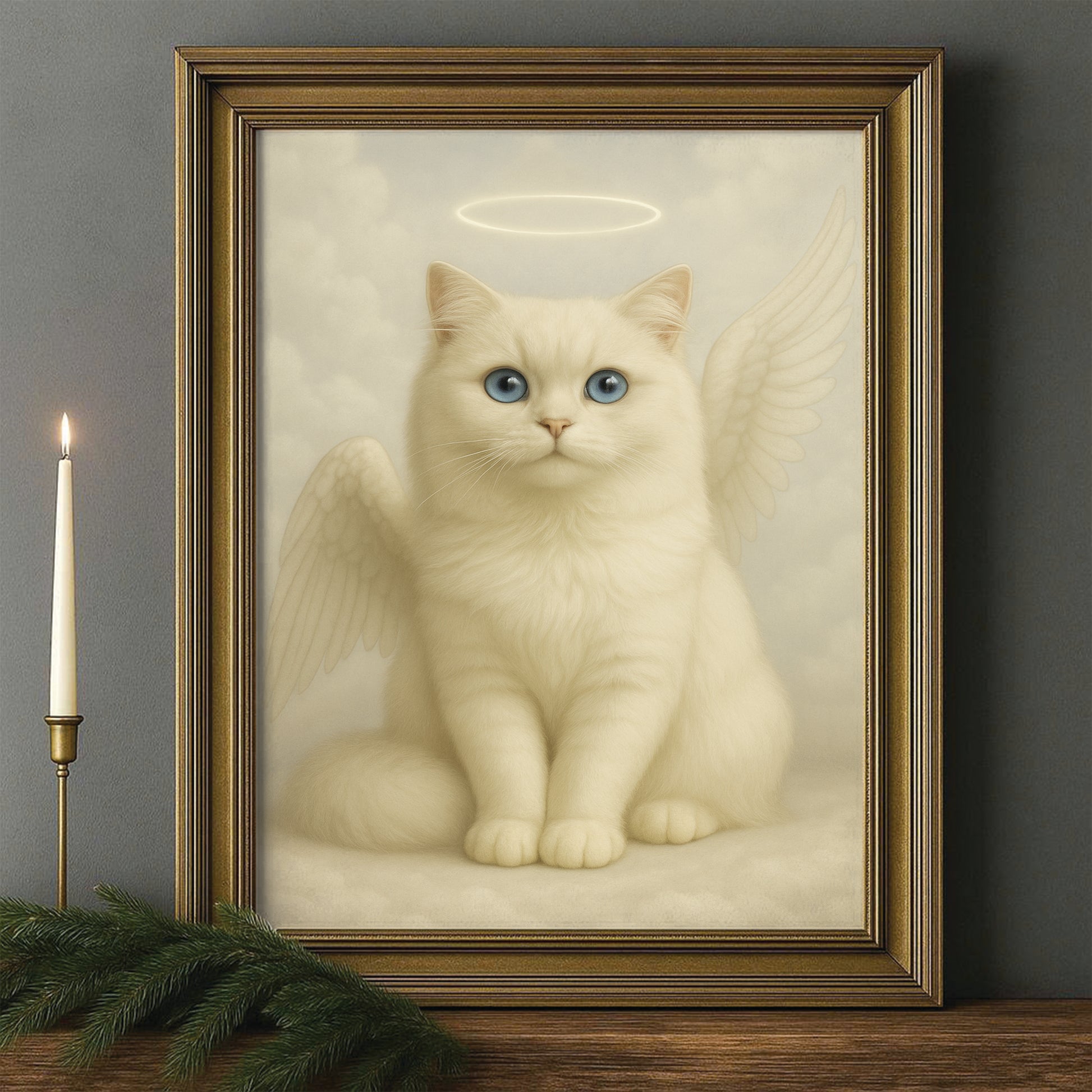 Custom Photo Cat Angel In Heaven _ Gifts For Cat Lovers