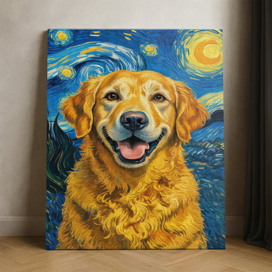 Custom Photo Dog Starry Night