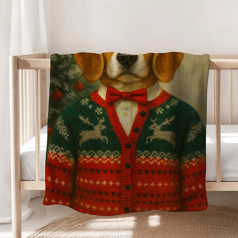 Custom Photo Christmas Dog BlanketGift For Dog Lovers