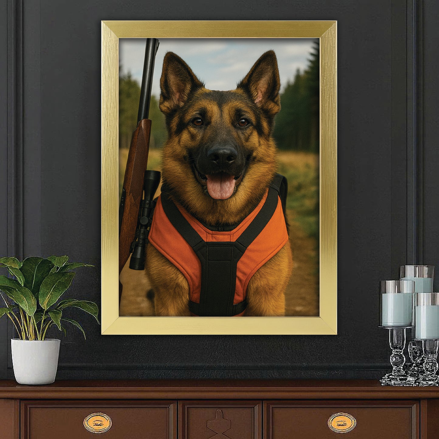 Custom Photo Hunter Dog Gift For Dog Lovers
