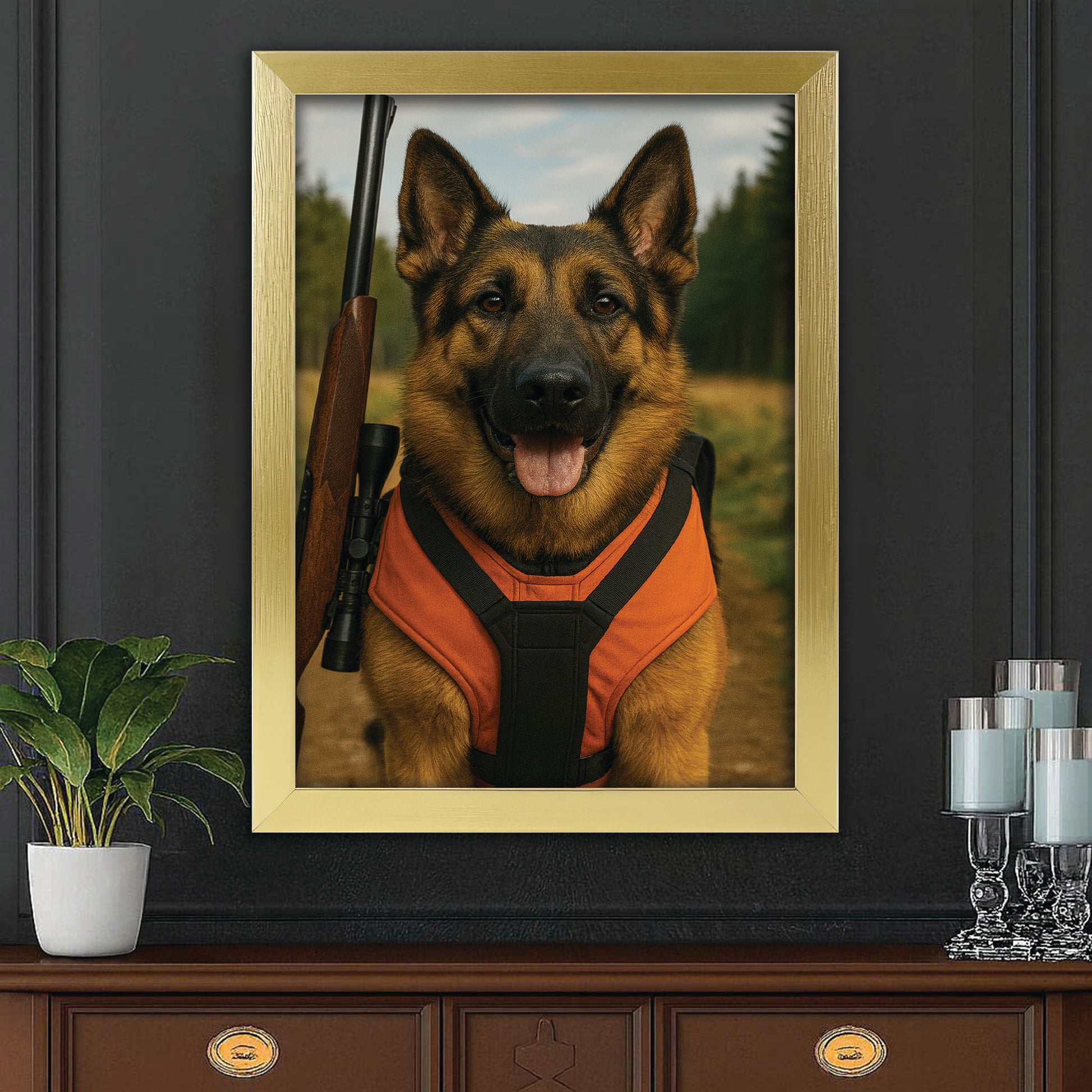 Custom Photo Hunter Dog Gift For Dog Lovers