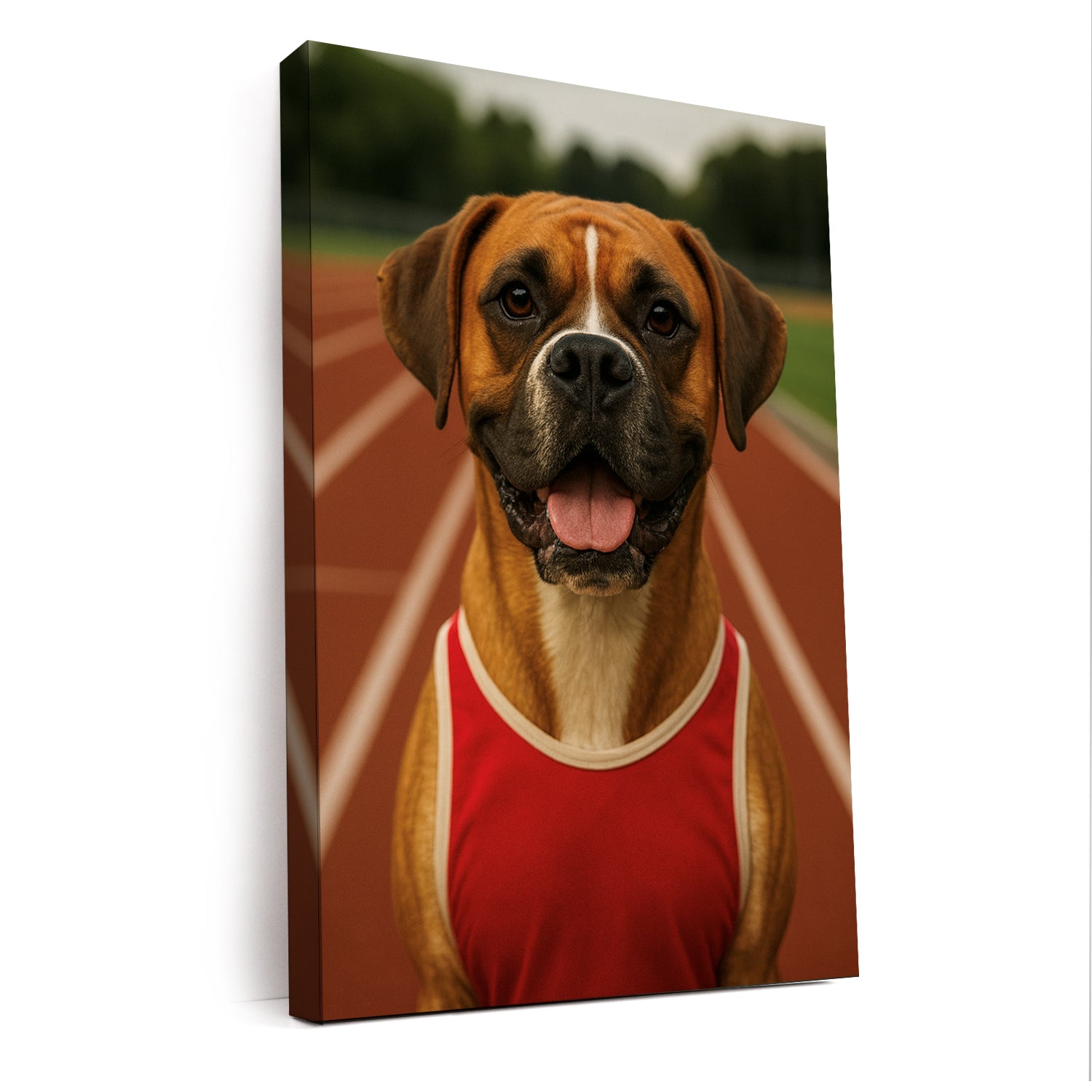 Custom Photo Runner Dog Canvas Gift For Dog Lovers
