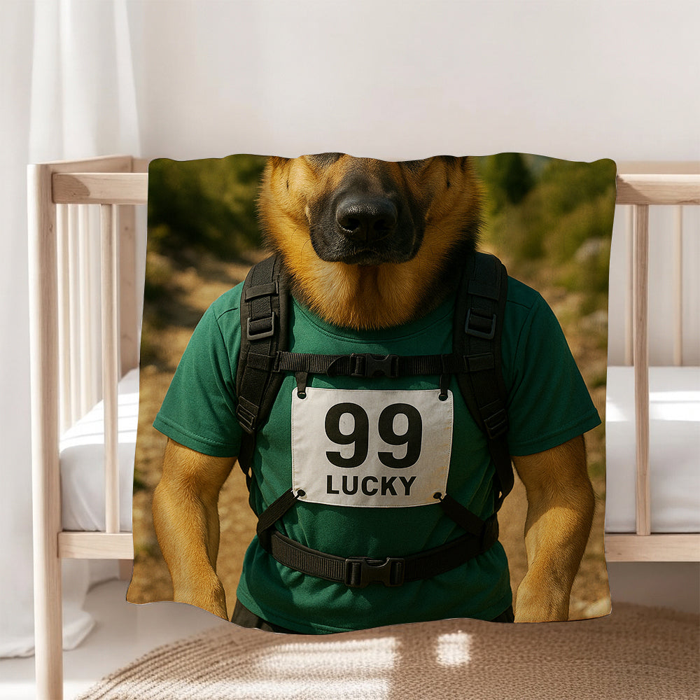 Custom Photo Trail Runner Dog BlanketGift For Dog Lovers