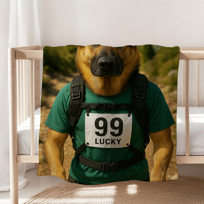 Custom Photo Trail Runner Dog BlanketGift For Dog Lovers