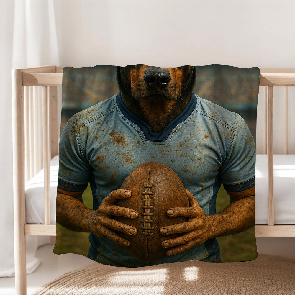 Custom Photo Rugby Dog BlanketGift For Dog Lovers