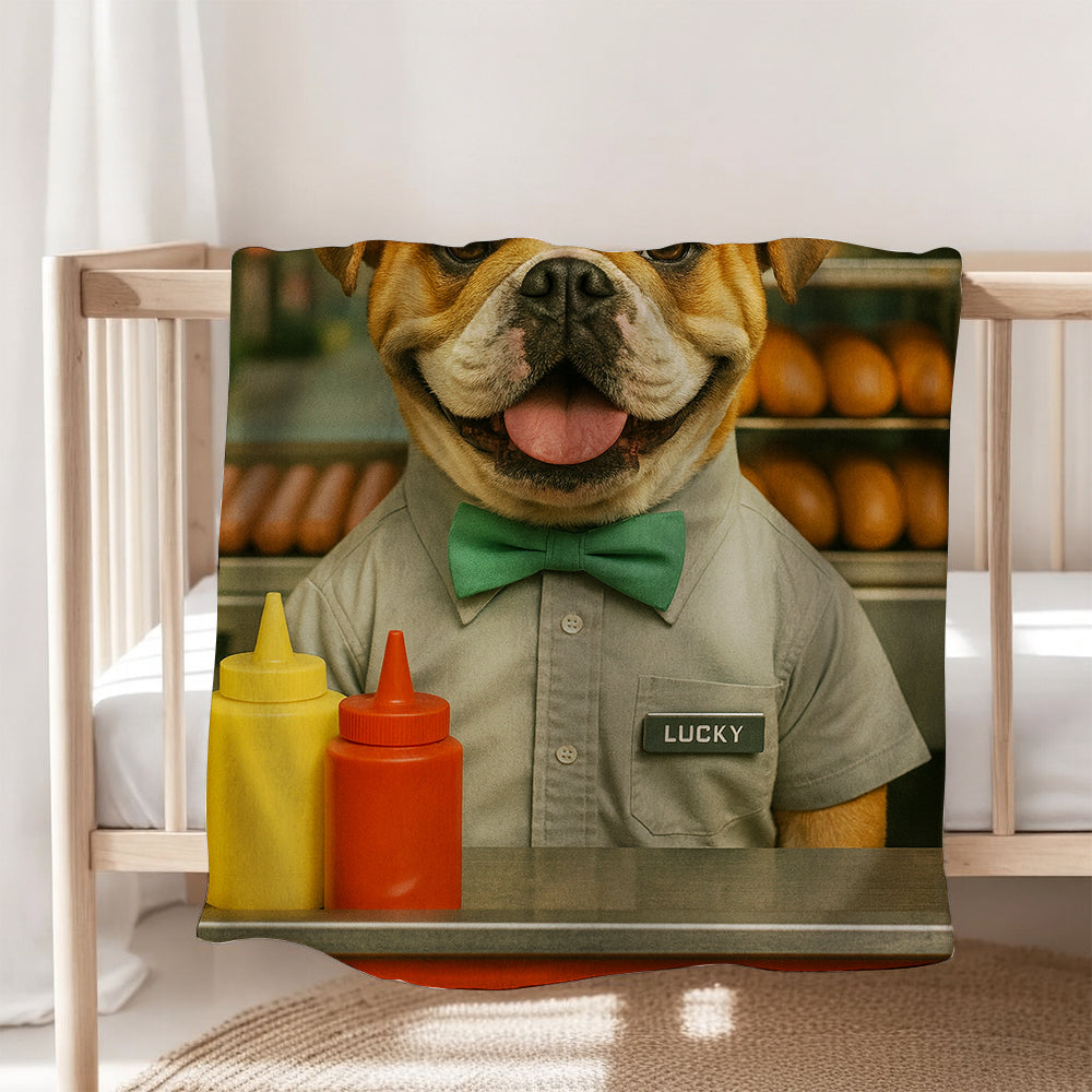 Custom Photo Hot Dog BlanketGift For Dog Lovers