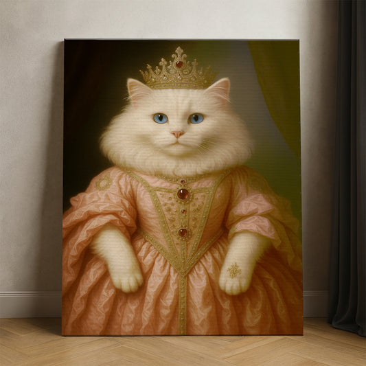 Custom Cat Queen Royal Canvas