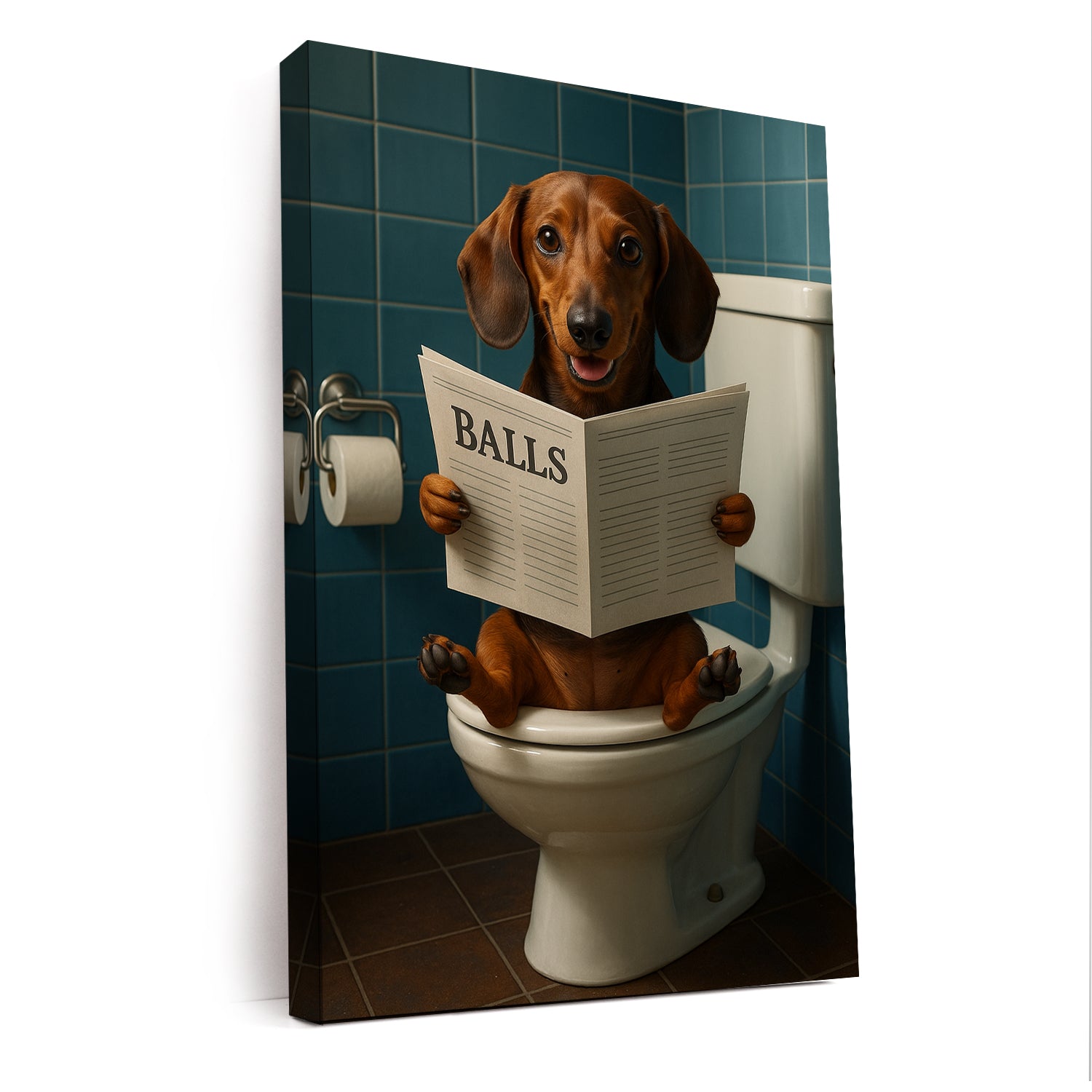 Custom Photo Dog Bathroom Style 7 Canvas Gift For Dog Lovers