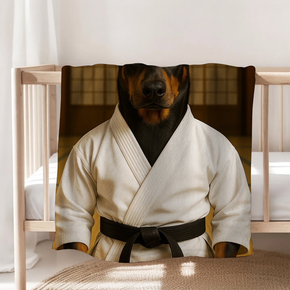 Custom Photo Karate Dog BlanketGift For Dog Lovers