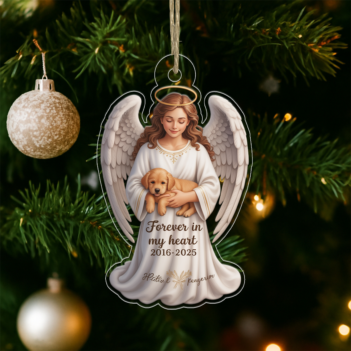 Personalized Pet Christmas Memorial Sympathy Acrylic Ornament Christmas Gift
