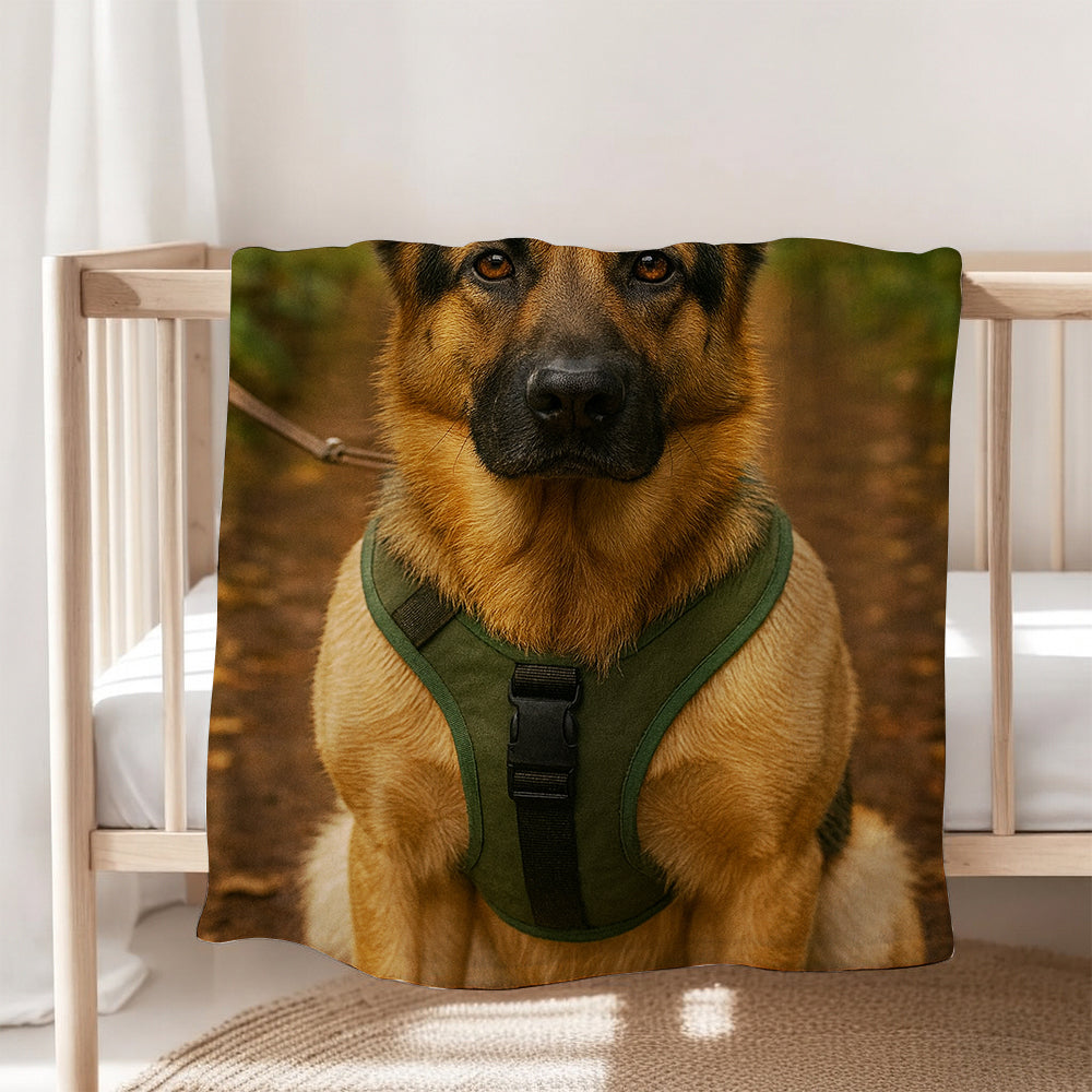 Custom Photo Hiking Dog BlanketGift For Dog Lovers