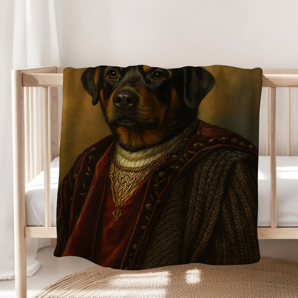 Custom Photo Crown King Dog BlanketGift For Dog Lovers