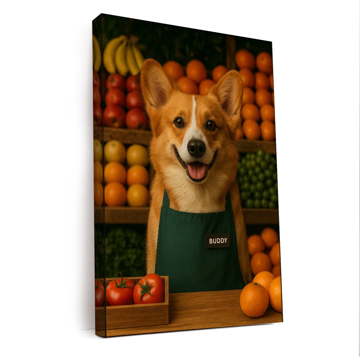 Custom Photo Grocer Store Dog Canvas Gift For Dog Lovers