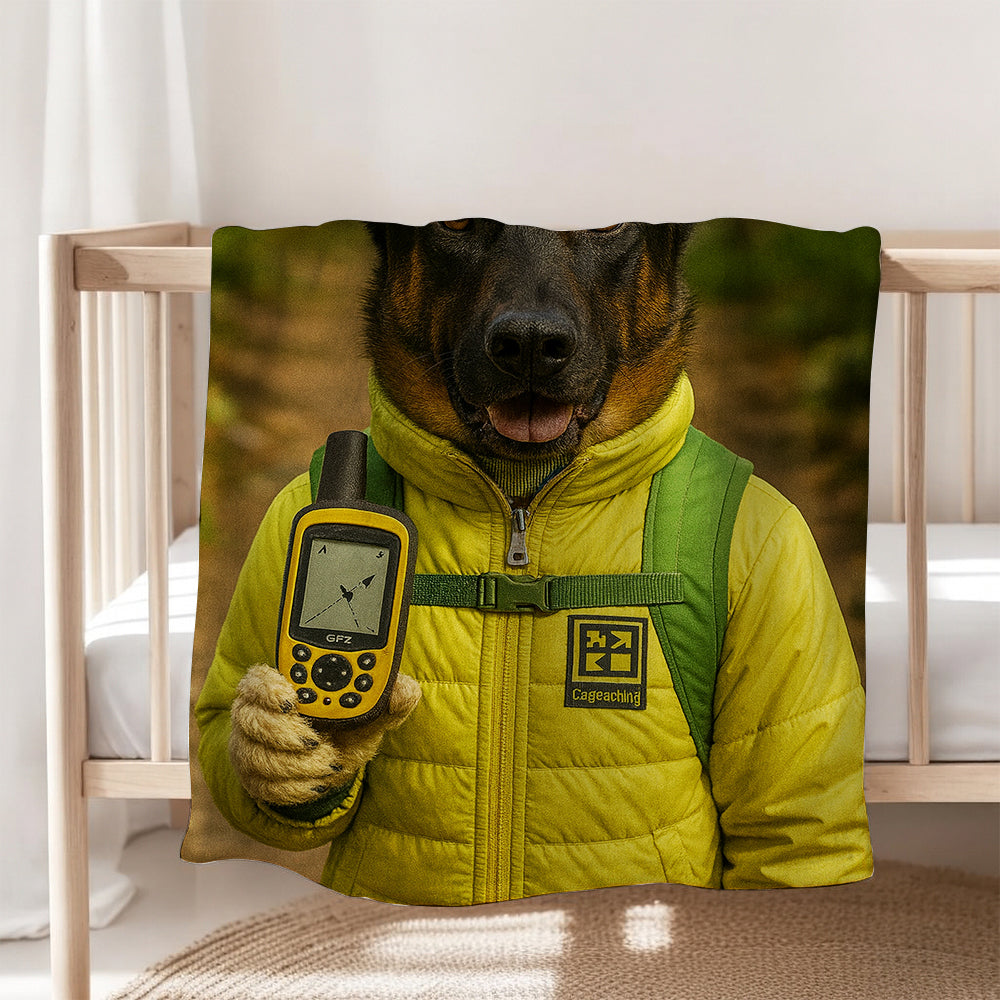 Custom Photo Geocaching Gps Adventure Dog BlanketGift For Dog Lovers