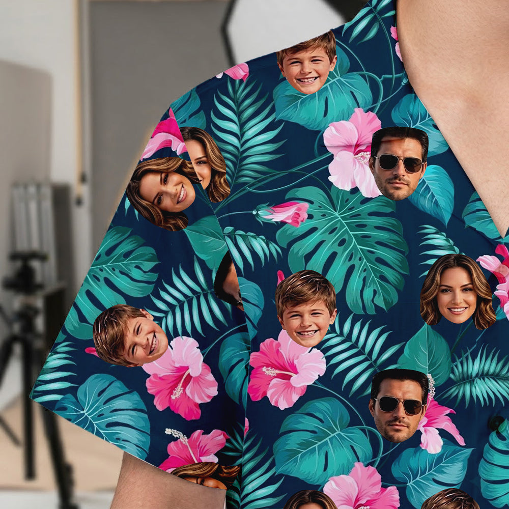 Custom Photo Face Aloha Shirt, Funny Personalized Hawaiian Shirt, Summer Beach Gift THUC99