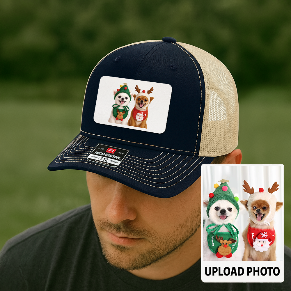 Custom Pet Printed Leather Hat – Unique Trucker Cap with Your Pet's Picture – Personalized Dog Gift TH9913