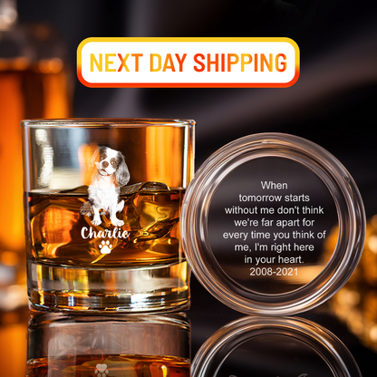 Custom Photo Pet Memorial Whiskey Glass, Personalized Gifts for Pet Loss, Sympathy Gift for Cat, Dog TNG203