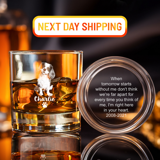 Custom Photo Pet Memorial Whiskey Glass, Personalized Gifts for Pet Loss, Sympathy Gift for Cat, Dog TNG203