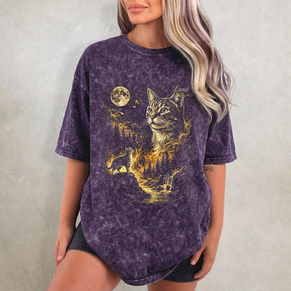 Custom Photo Cat T-Shirt, Personalized Pet Unisex Wash Shirt THUC99