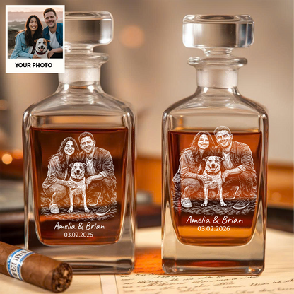 Custom Photo Couple Wine Glass, Personalized Romantic Gift for Husband Wife THUC99