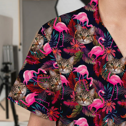Custom Photo Cat Hawaiian Shirt, Personalized Pet Aloha Shirt, Family Matching Summer Outfit THUC99