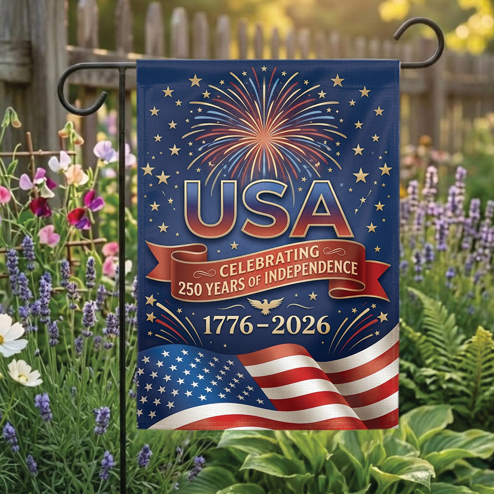 USA 250th Anniversary Garden Flag 1776-2026, Patriotic Independence Day Decor, 4th of July Outdoor Yard Flag