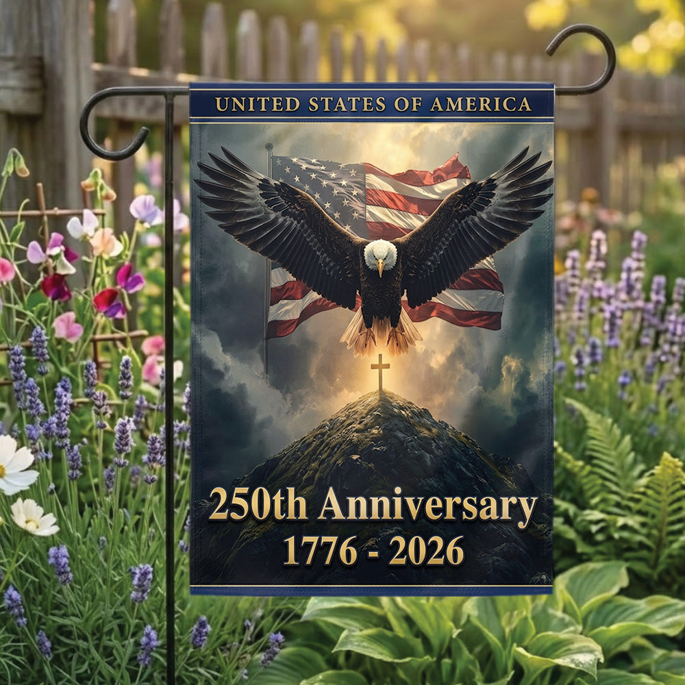 Faith and Freedom American Flag, Patriotic USA Garden Flag, Independence Day 4th of July Outdoor Decor Gift For Dad