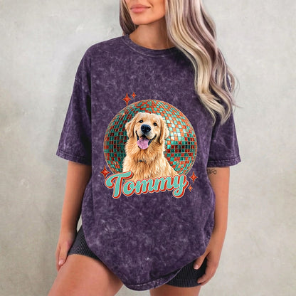 Custom Pet Photo T-Shirt, Dog Lover Unisex Wash Shirt THUC99