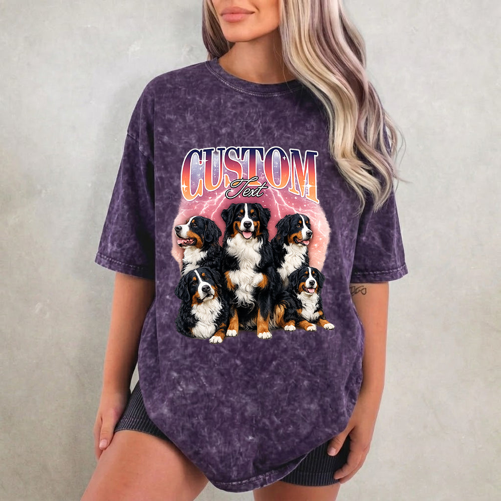 Custom Photo Pet Unisex T-Shirt, Personalized Dog Wash Shirt, Funny Custom Dog Face Tee Gift For Pet Lover THUC99