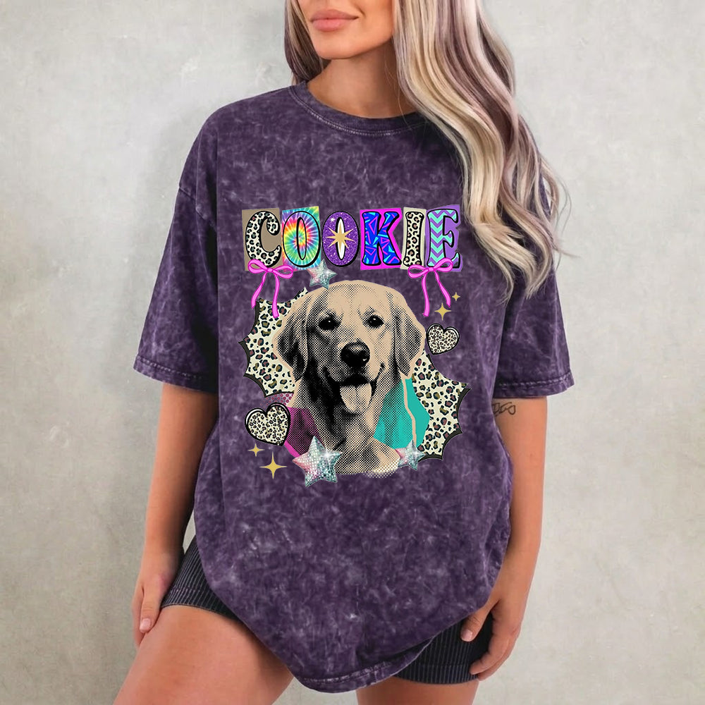 Personalized Photo Dog Unisex T-Shirt, Custom Pet Wash Shirt, Dog Face Tee Gift THUC99