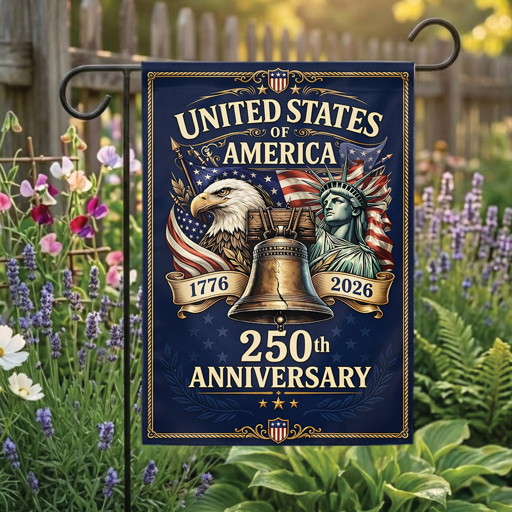 1776–2026 USA Flag 250th Anniversary Eagle Statue of Liberty Outdoor Decor