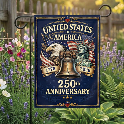 1776–2026 USA Flag 250th Anniversary Eagle Statue of Liberty Outdoor Decor