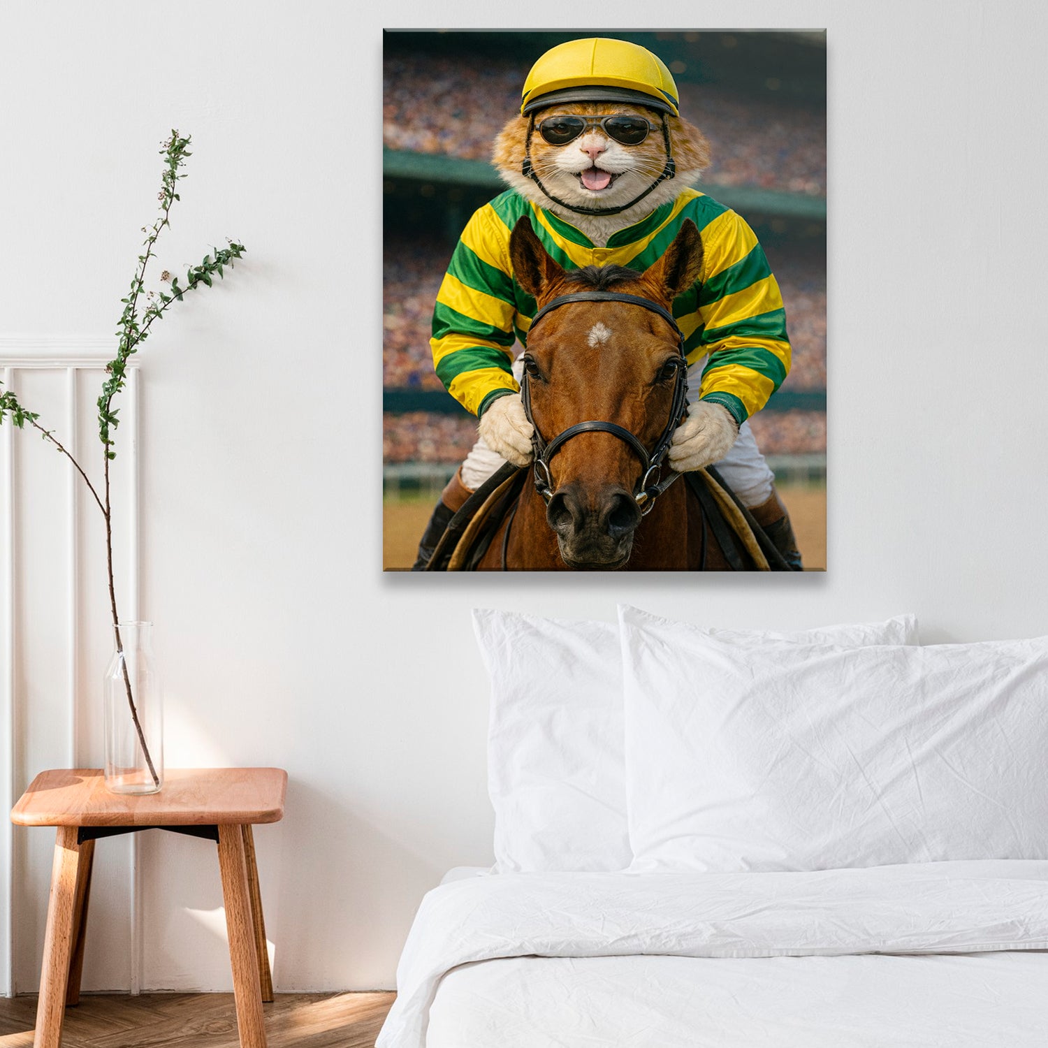 Custom Photo Jockey Horse Racing Canvas Canvas Gift For Canvas Lovers