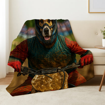 Custom Photo Dirt Bike Dog BlanketGift For Dog Lovers