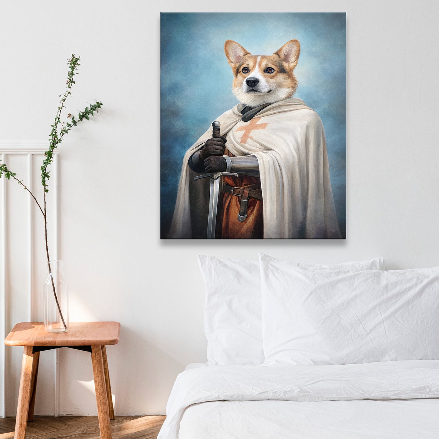 Custom Photo Priest Dog Canvas Gift For Dog Lovers