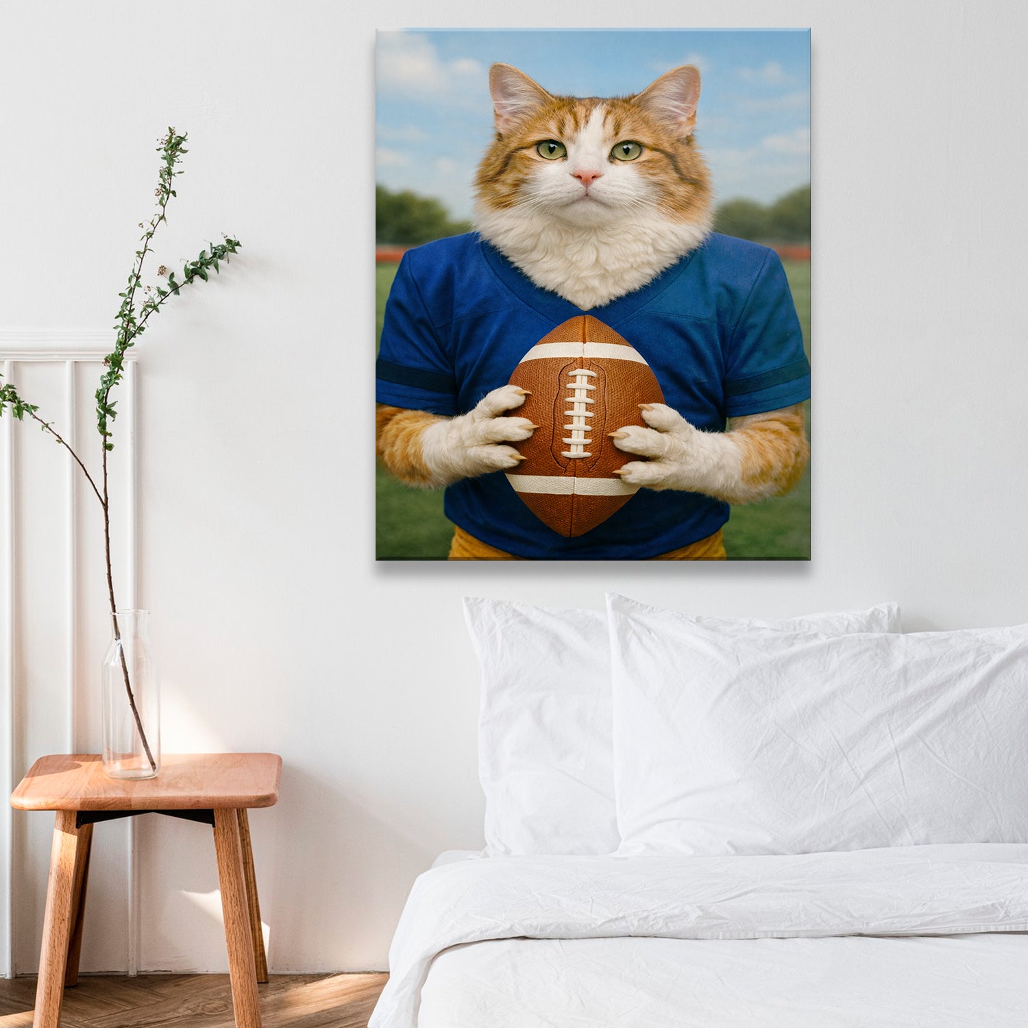Custom Photo Football Player Canvas Canvas Gift For Canvas Lovers