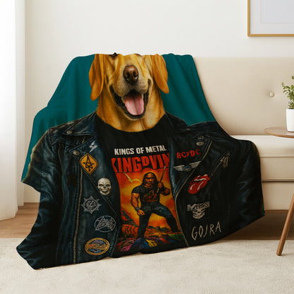 Custom Photo Dog Rock n Roll Canvas