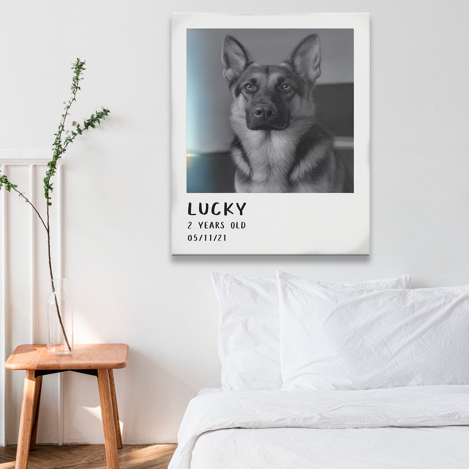 Custom Photo Polaroid Film Canvas Gift For Dog Lovers