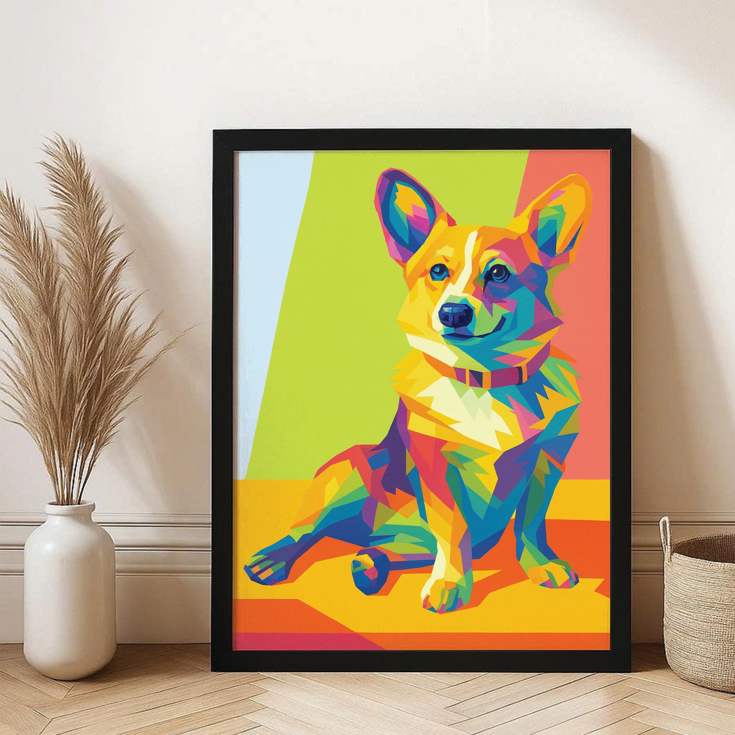 Custom Photo Pop Art Canvas Framed Wall Art Gift For Dog Lovers