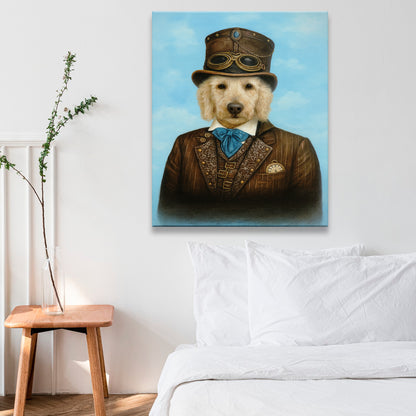 Custom Photo Pilot Dog Canvas Gift For Dog Lovers