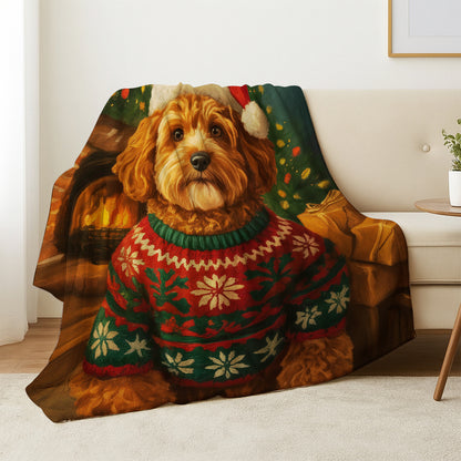 Custom Photo Dog Christmas Oufittfit Blanket Gift For Dog Lover