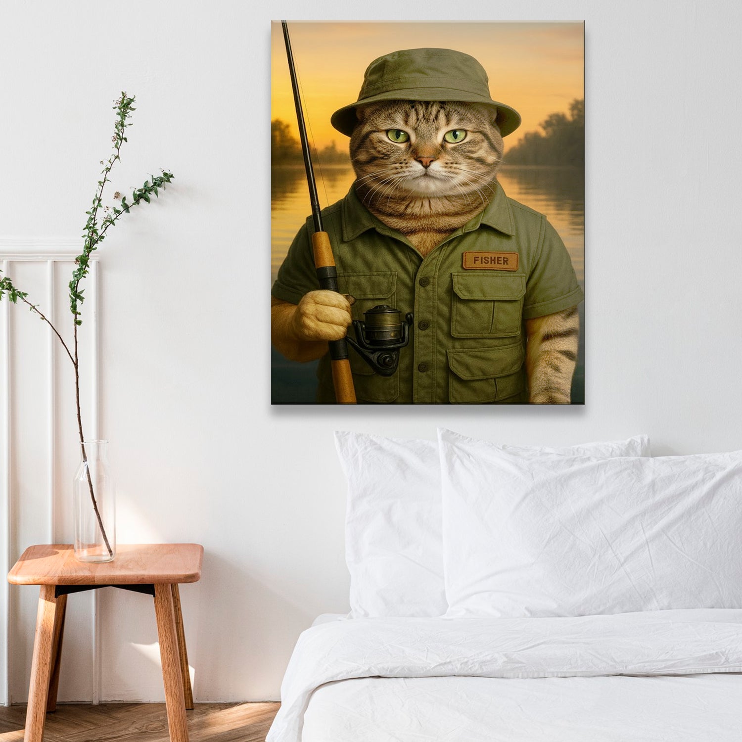 Custom Photo Fisher Canvas Canvas Gift For Canvas Lovers