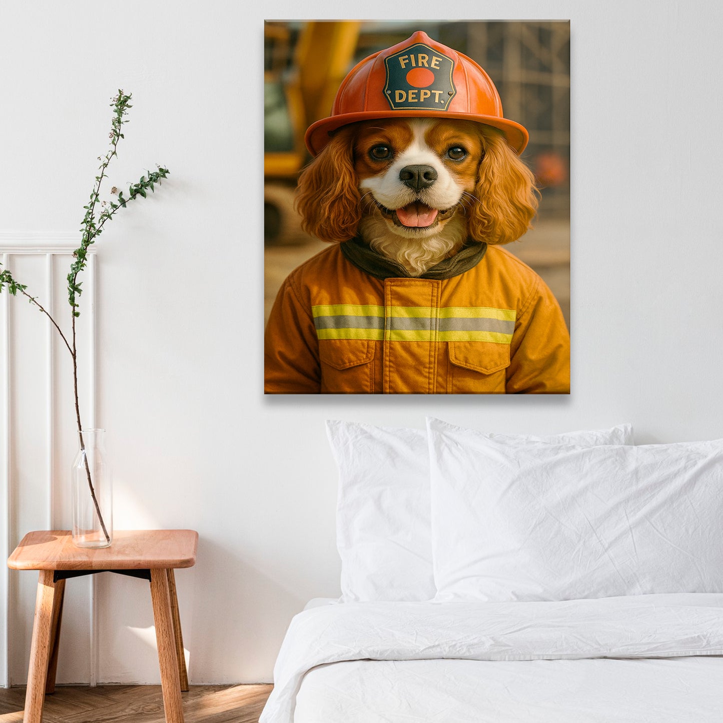 Custom Photo Construction Builder Canvas Gift For Dog Lovers