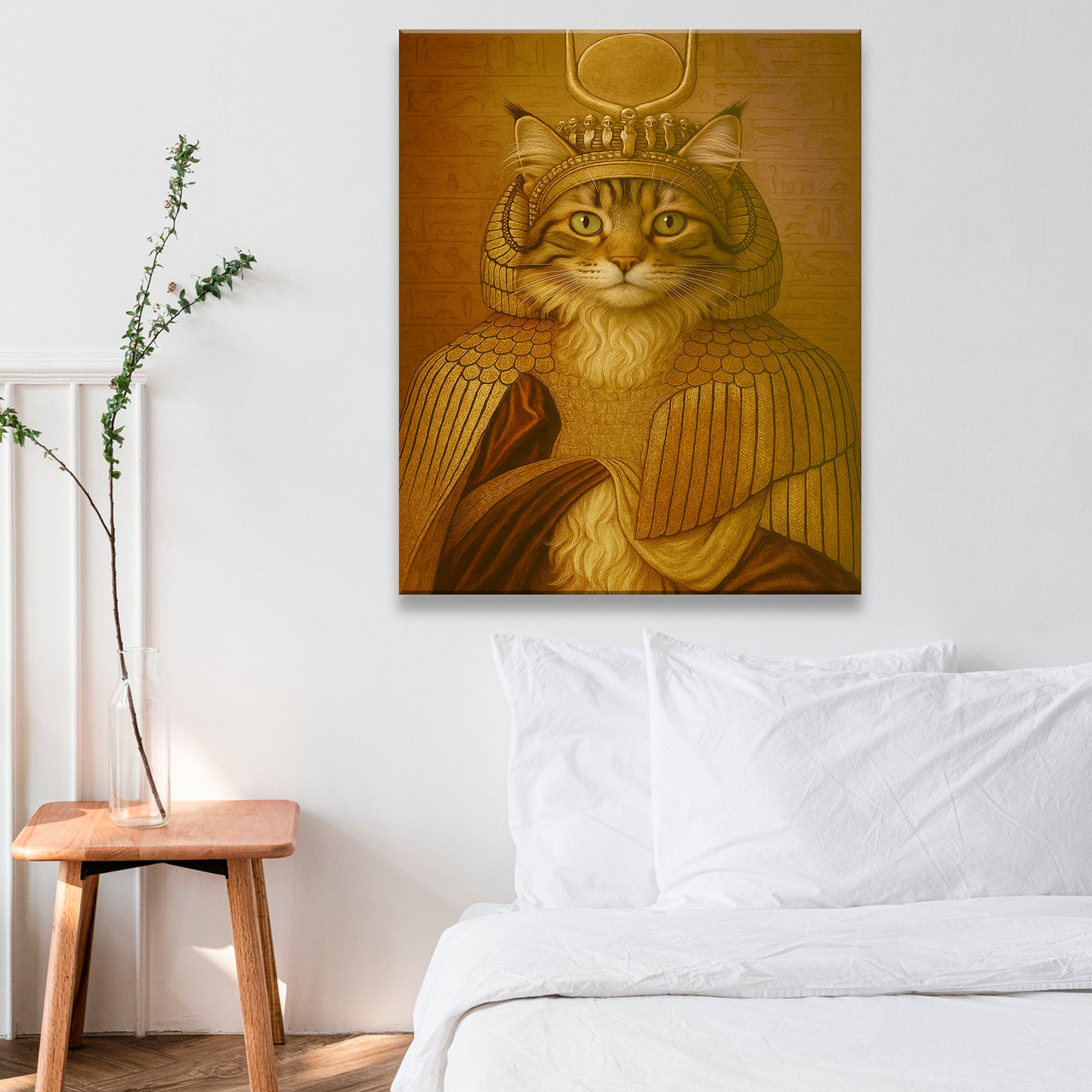Custom Photo Cleopawtra Cat Canvas Gift For Cat Lovers