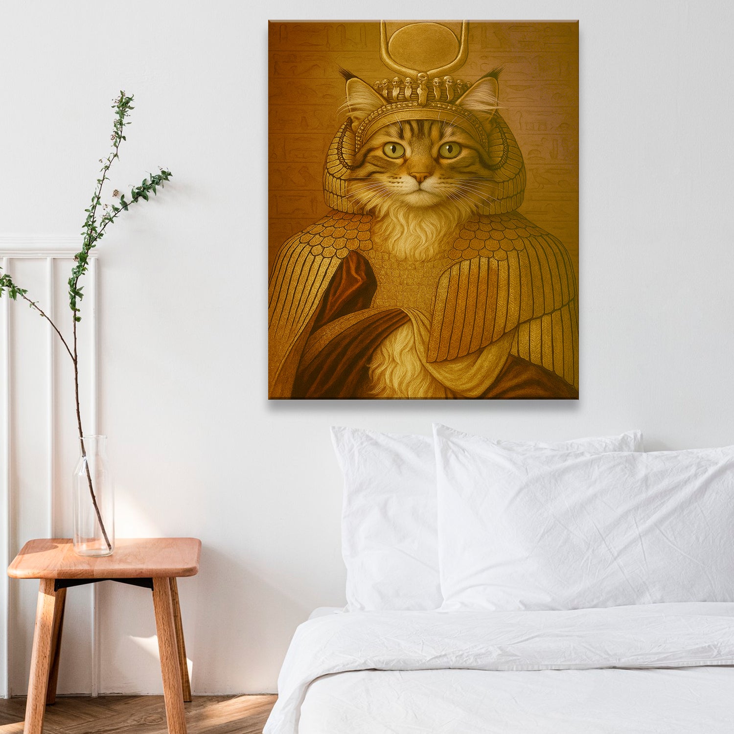 Custom Photo Cleopawtra Cat Canvas Gift For Cat Lovers