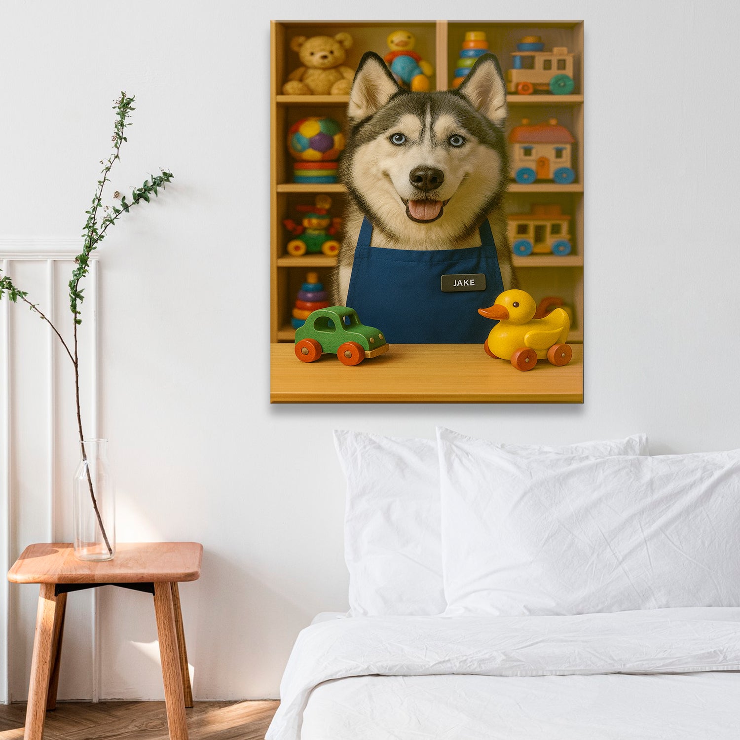 Custom Photo Toy Store Dog Canvas Gift For Dog Lovers