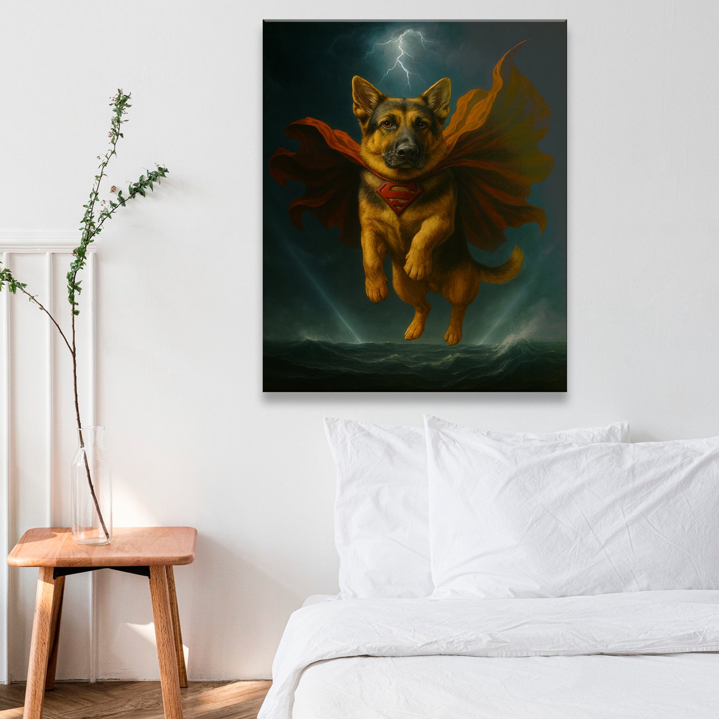Custom Photo Dog Hero Canvas