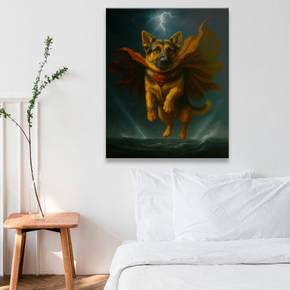 Custom Photo Dog Hero Canvas