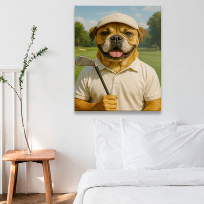 Custom Photo Golfer Dog Gift For Dog Lovers
