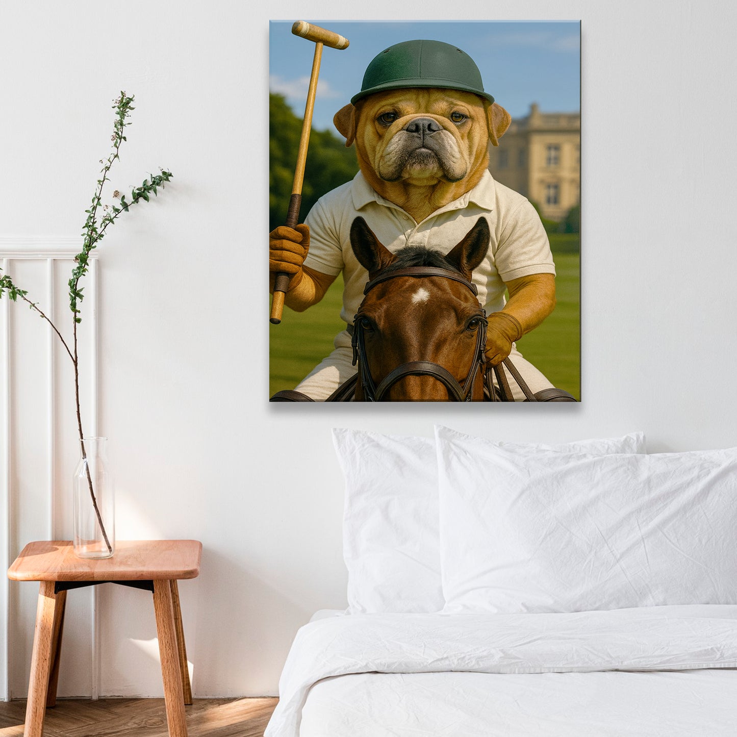 Custom Photo Polo Sport Dog Canvas Gift For Dog Lovers